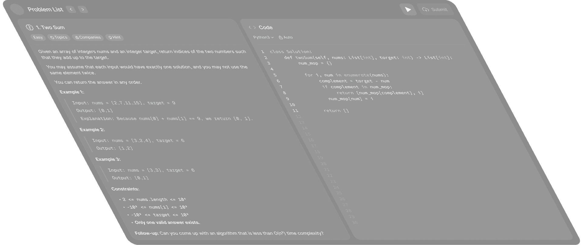 Foreground interface