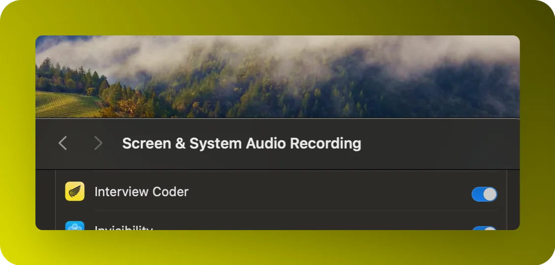 Screen recording permission setup instructions