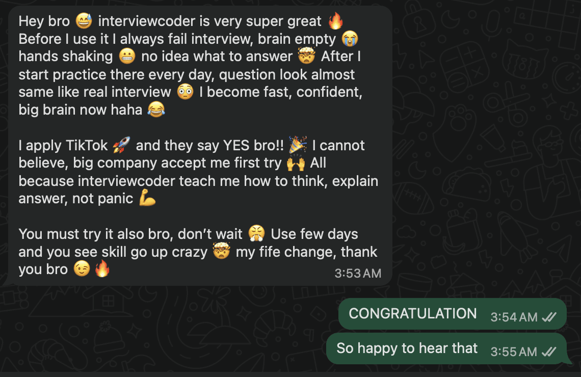 Anonymous User testimonial screenshot