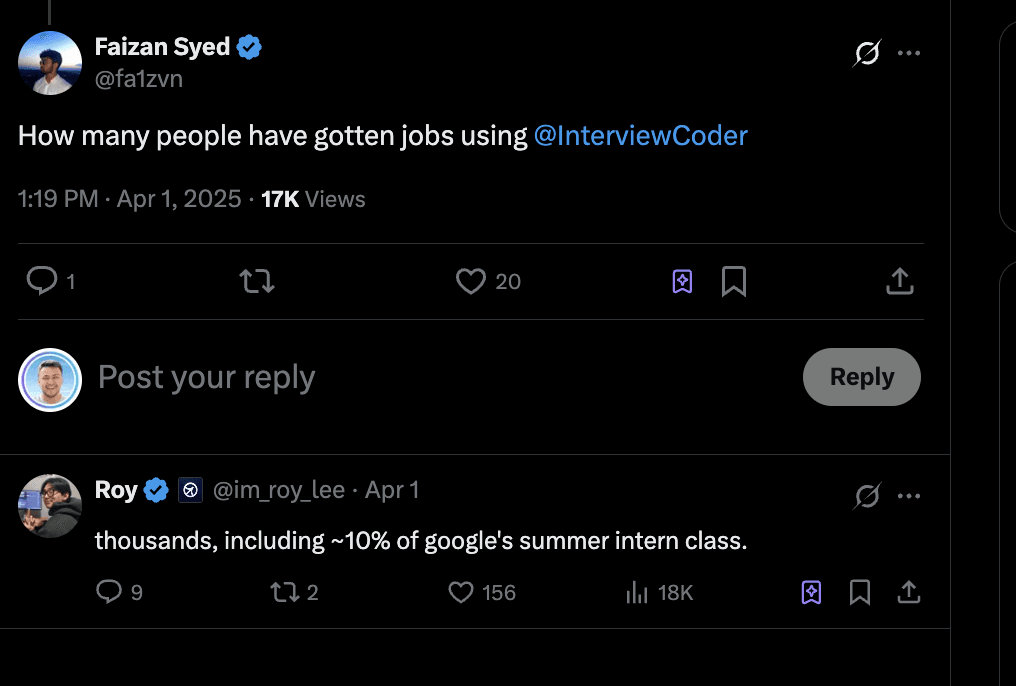 AI Interview Assistant - Faizan Syed testimonial screenshot